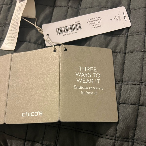 Three Ways to Wear It Dress by Chicos- Black, Petite size 1 equivalent to an 8P. - Picture 7 of 15